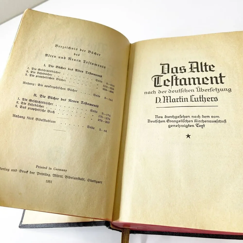 Vintage‎ Die Heilige Schrift 1951 German Language Compact Bible Martin Luther's
